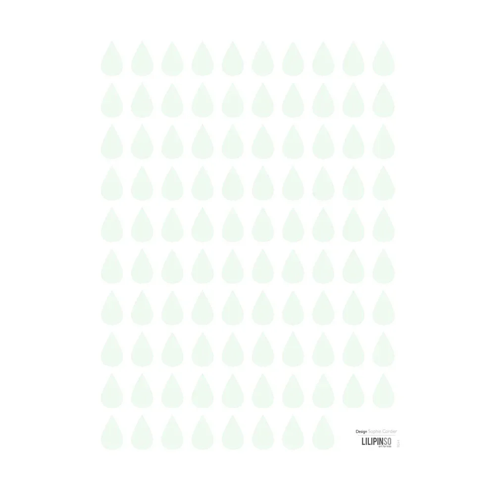 "Lilipinso Wandsticker Tropfen mint image"