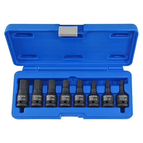 "Schlagschrauber Steckschlüssel Set, 8-teilig, Innensechskant 6-19mm, Cr-Mo image"