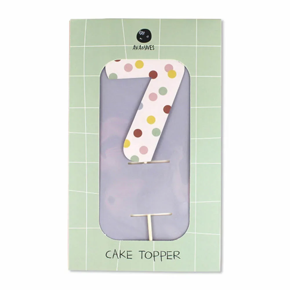 Ava & Yves Cake Topper Zahl 7
