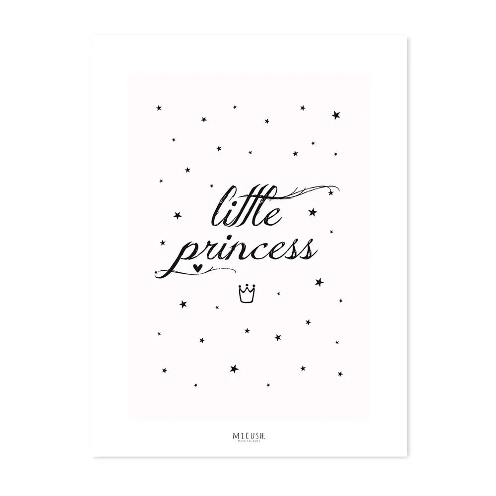"Lilipinso Poster Spruch Little Princess rosa schwarz image"