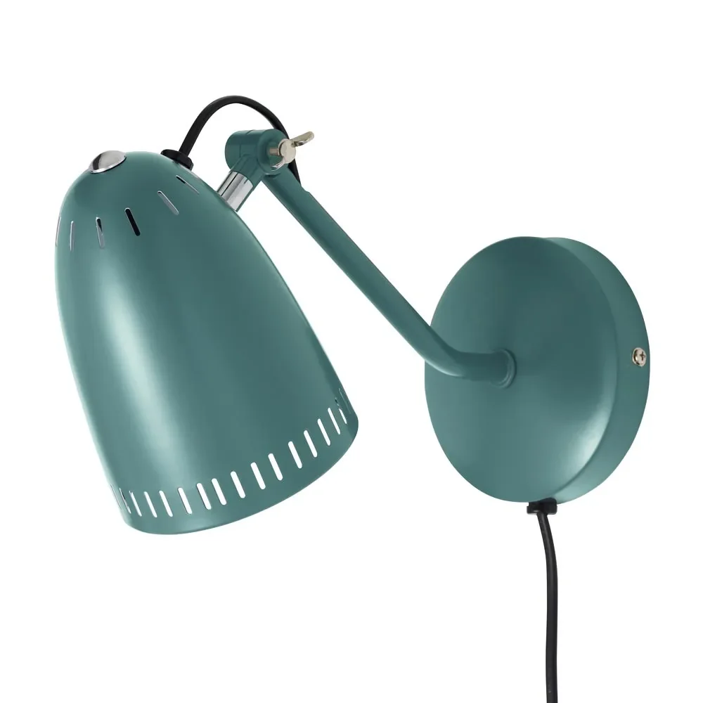"Superliving Wandlampe Metall "Dynamo" matt dunkel mint image"