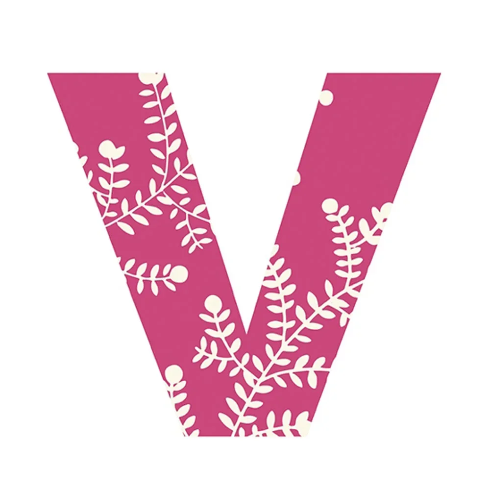 "Lilipinso Sticker Buchstabe geblümt V image"