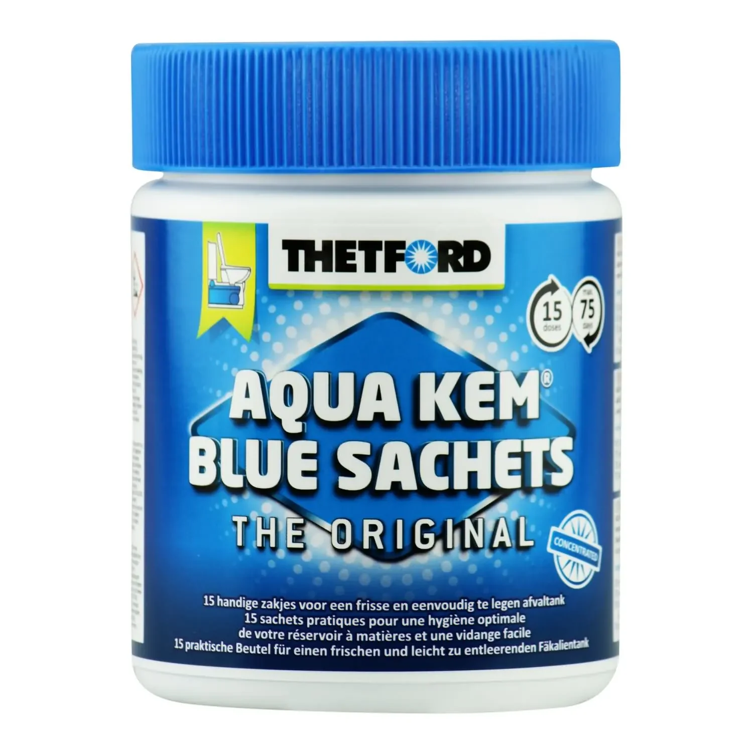 "THETFORD Aqua Kem Blue Sachets Behälter á 15 Beutel = 1 Dose image"