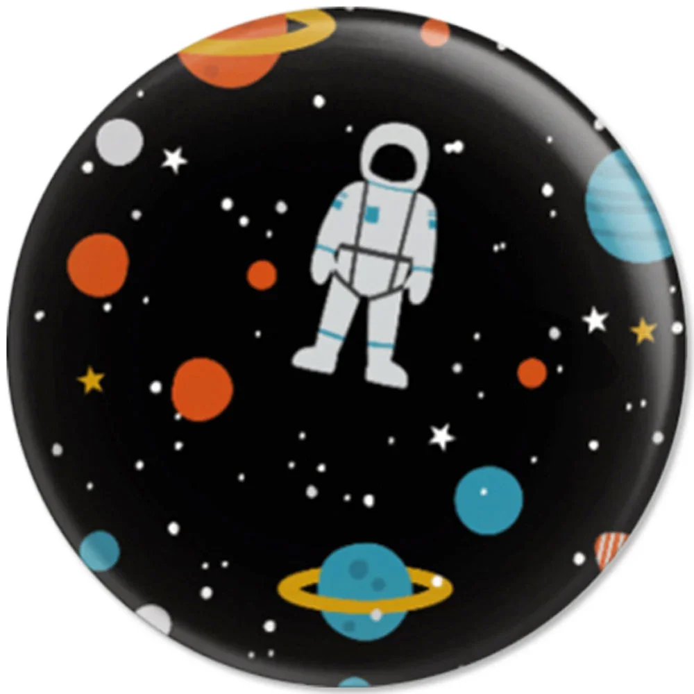 "Ava & Yves Kinder Button / Anstecker Weltraum image"