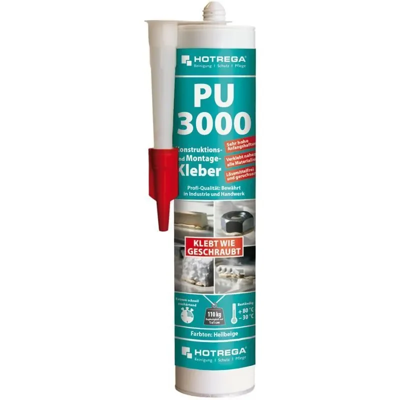 HOTREGA PU 3000 Konstruktions- und Montagekleber 310 ml
