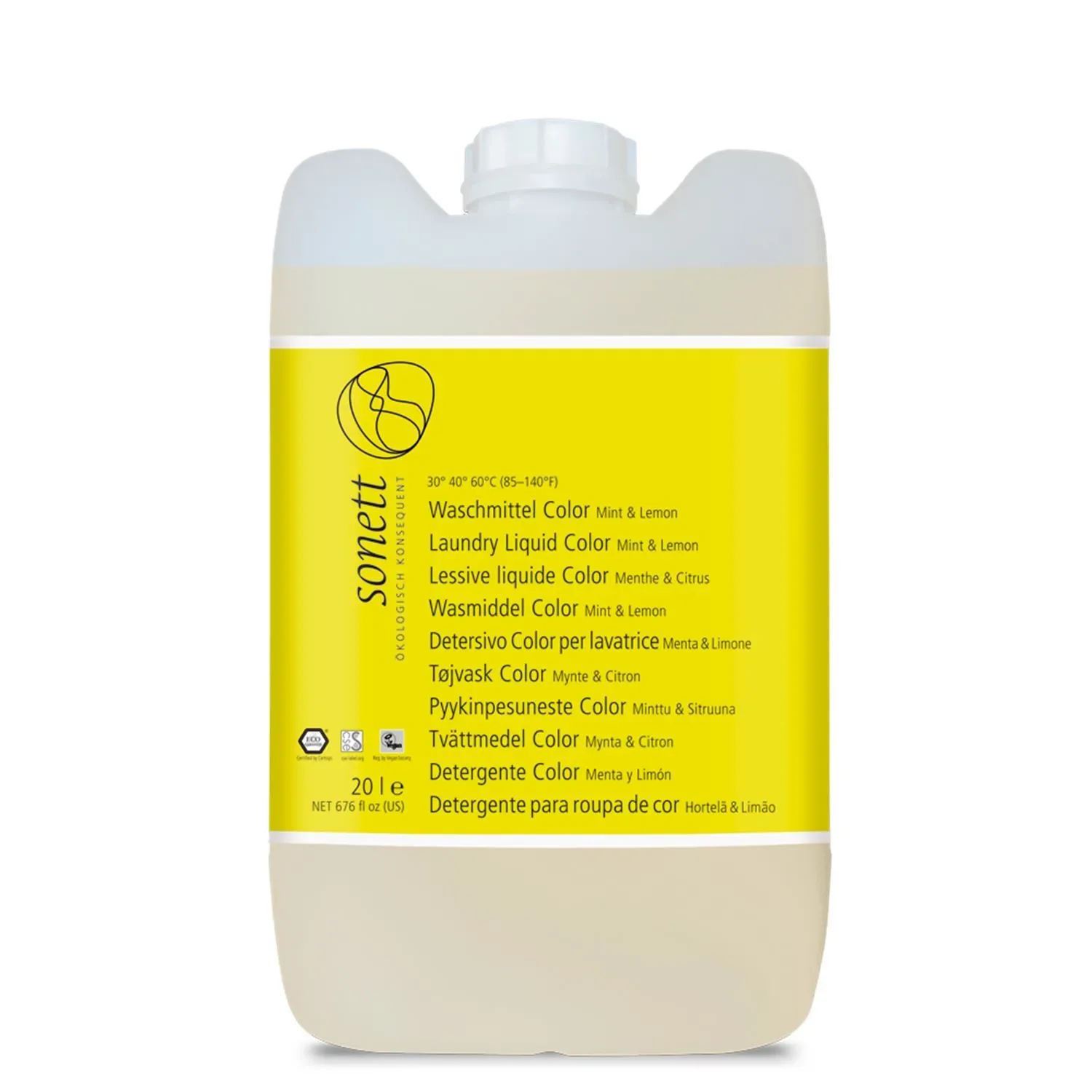 "SONETT Waschmittel color Mint & Lemon flüssig 20 Liter image"