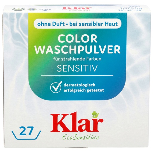 "KLAR Color Waschmittelpulver ohne Duft 1,375 kg image"