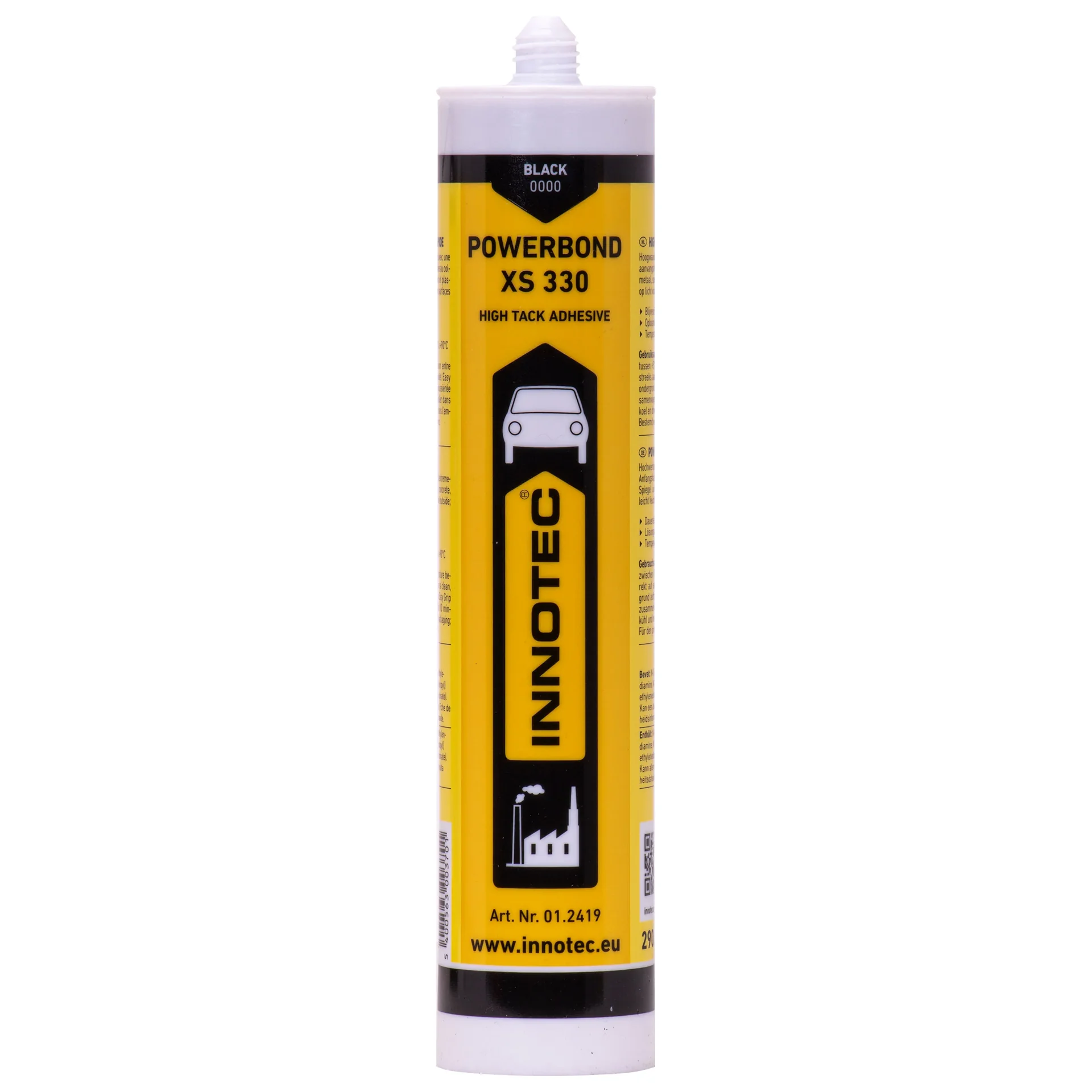 "INNOTEC Powerbond XS 330 schwarz 290ml Klebemasse inklusive Mischhülse image"
