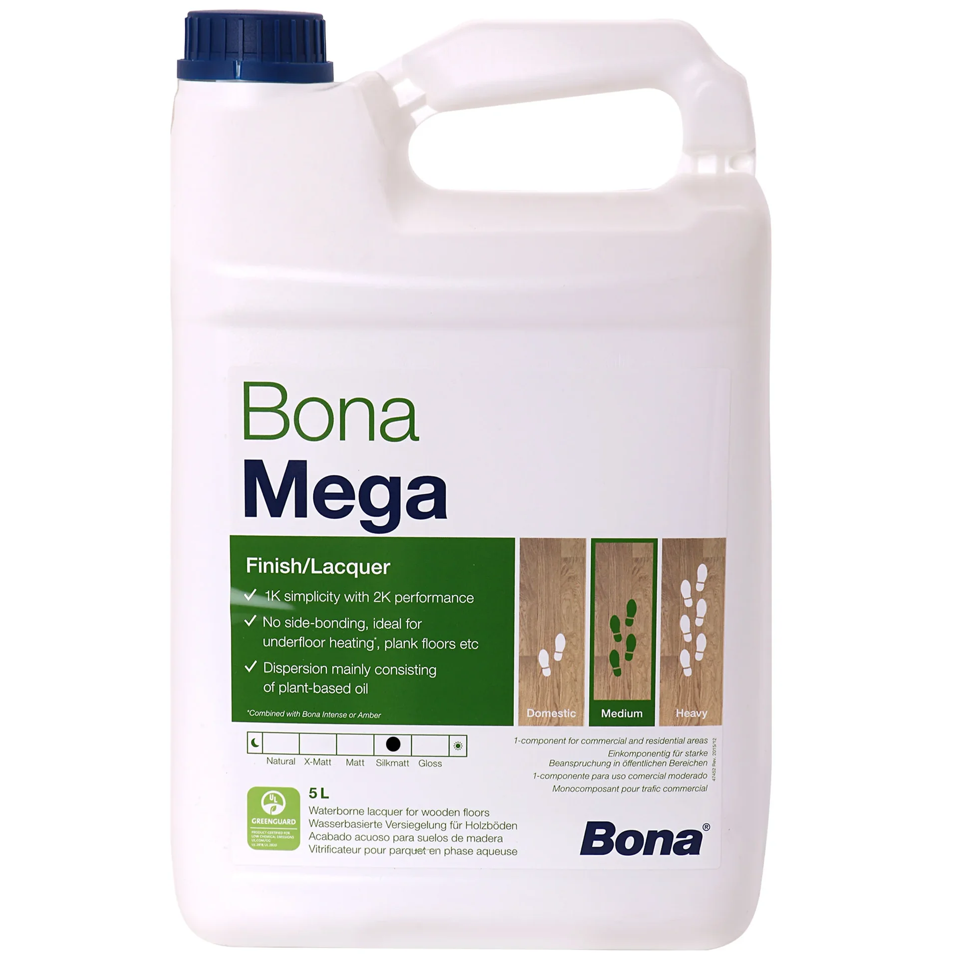 "BONA MEGA Parkettlack halbmatt 5 Liter silkmatt image"