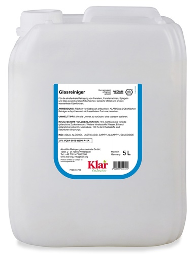 "KLAR Glas- und Oberflächenreiniger 5 Liter ohne Duft image"