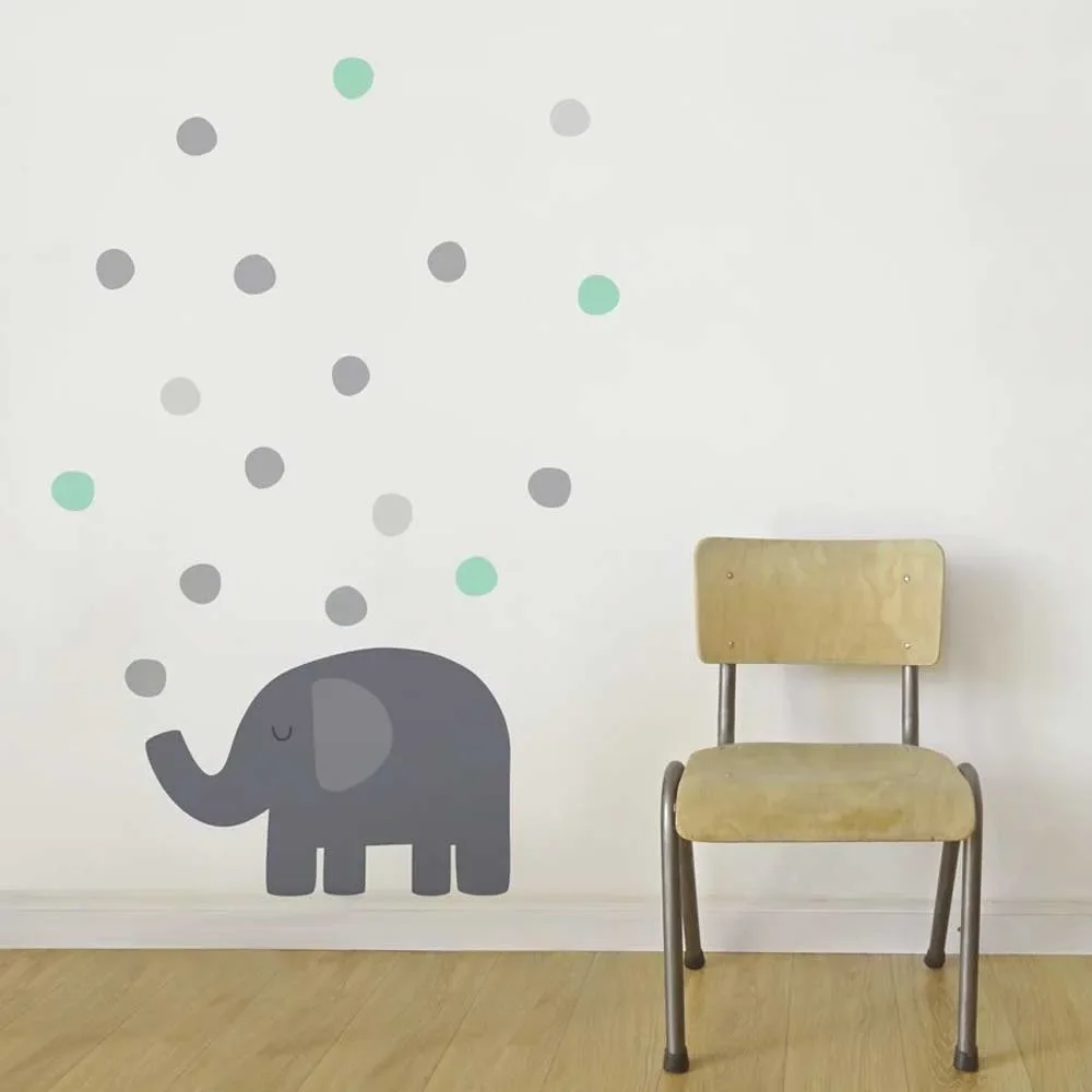 "tresxics Wandsticker Elefant & Punkte mint image"