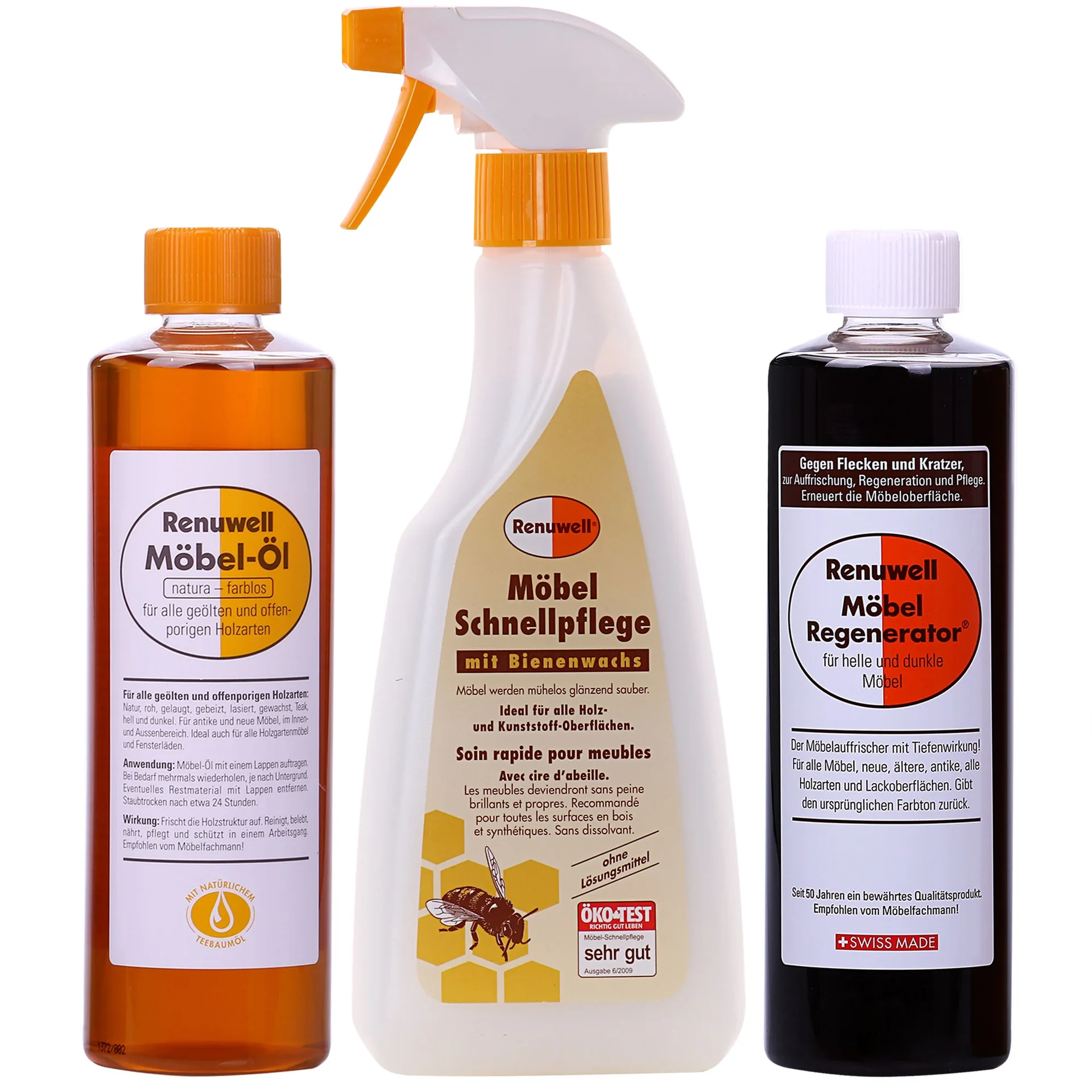 RENUWELL Möbel Regenerator, Schnellpflege, Möbel-Öl á 500 ml