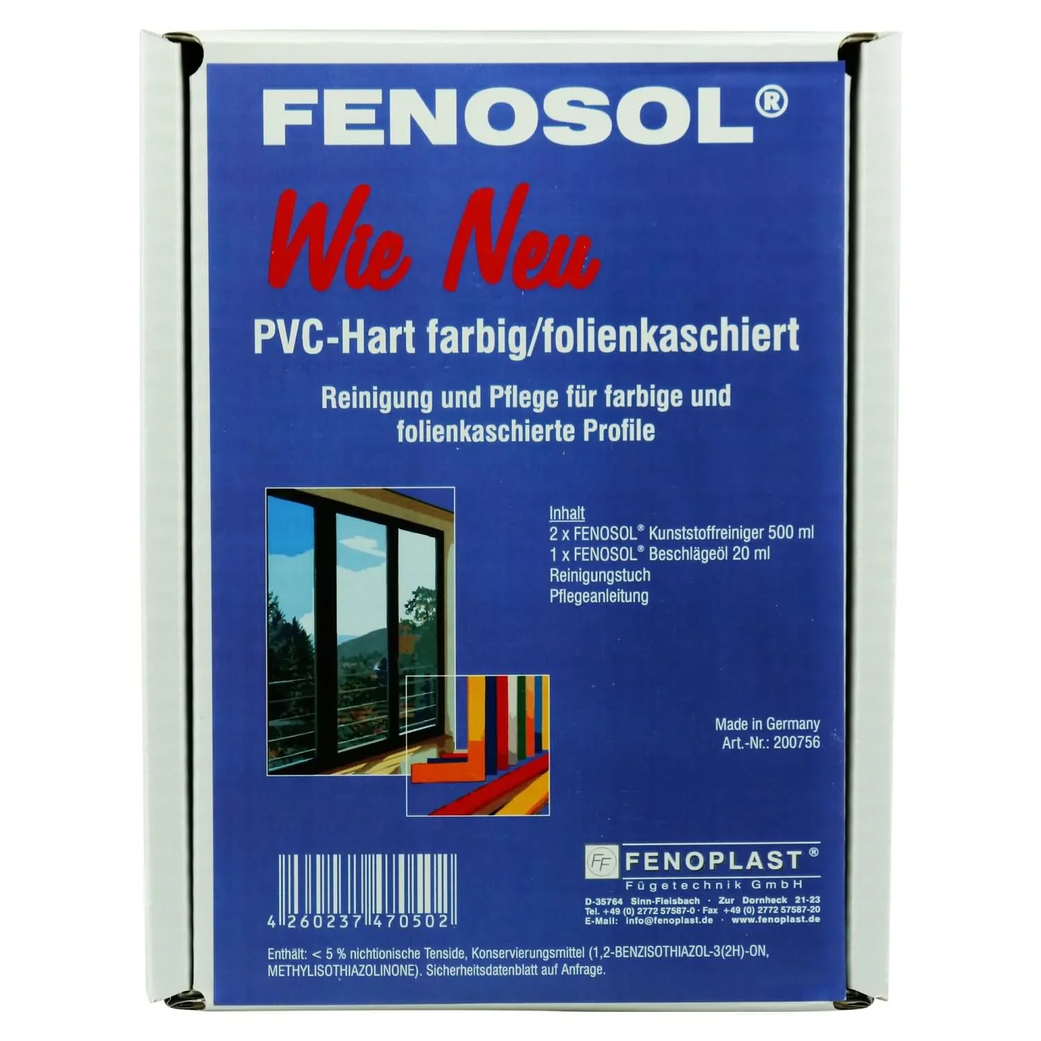 "FENOPLAST Fenosol WIE NEU PVC-Hart farbig/folienkaschiert Fensterpflegeset image"