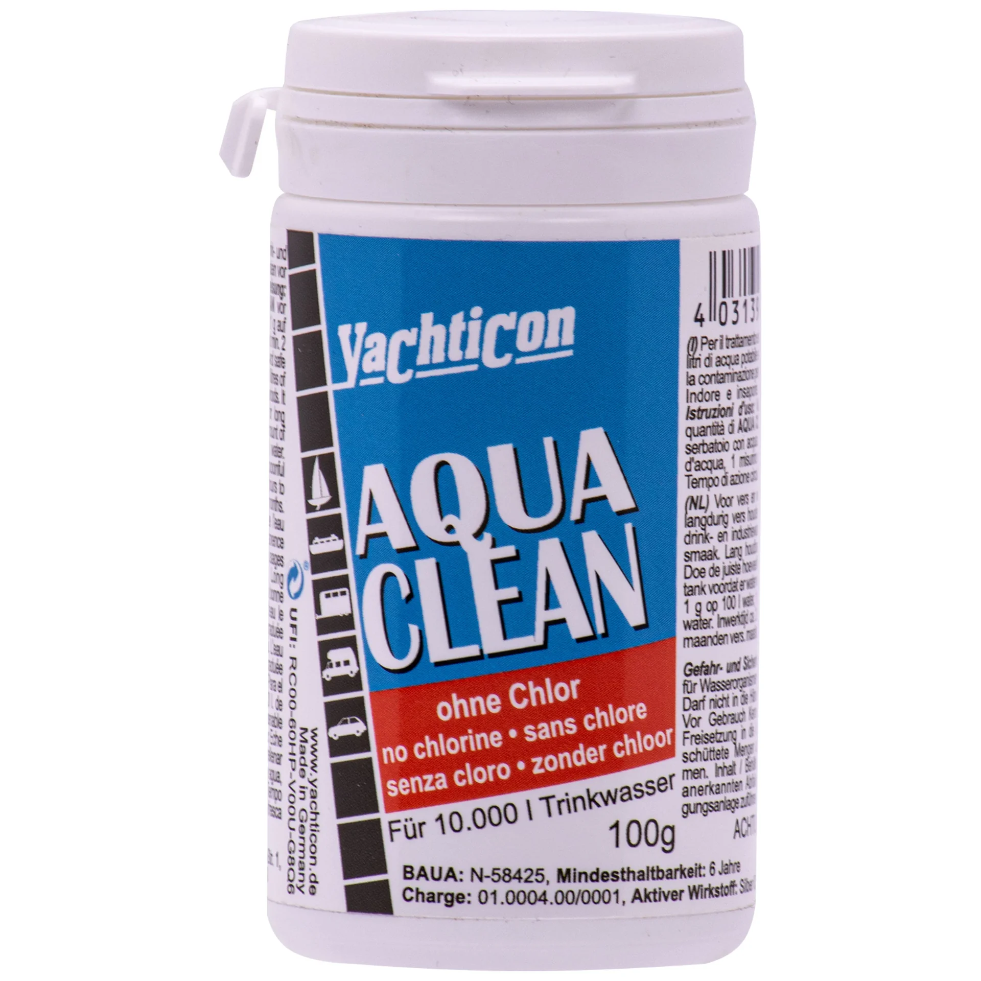 "YACHTICON Aqua Clean AC 10.000 ohne Chlor 100 g Pulver image"