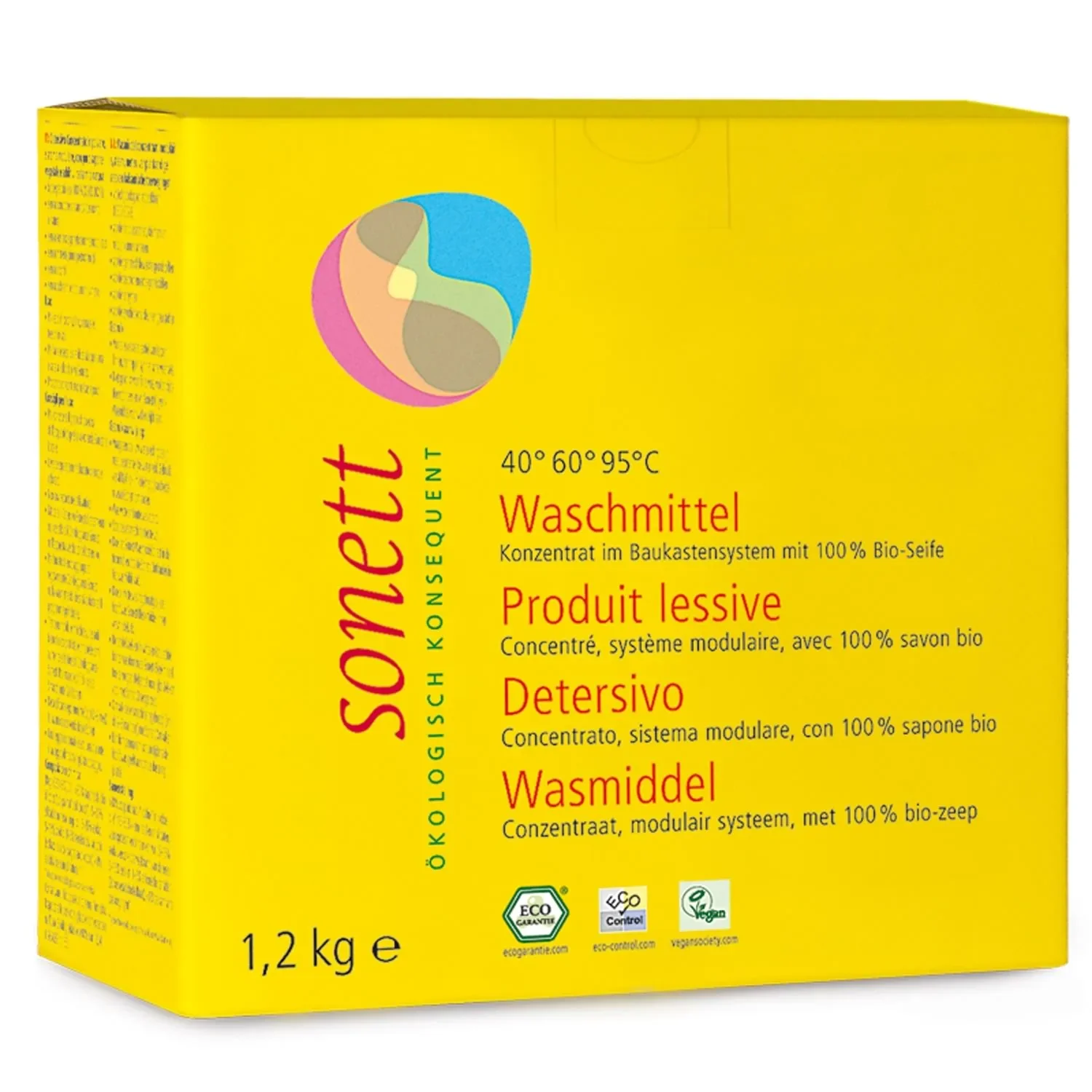 "SONETT Waschmittel Pulver Konzentrat 1,2kg - 40°60°95° image"