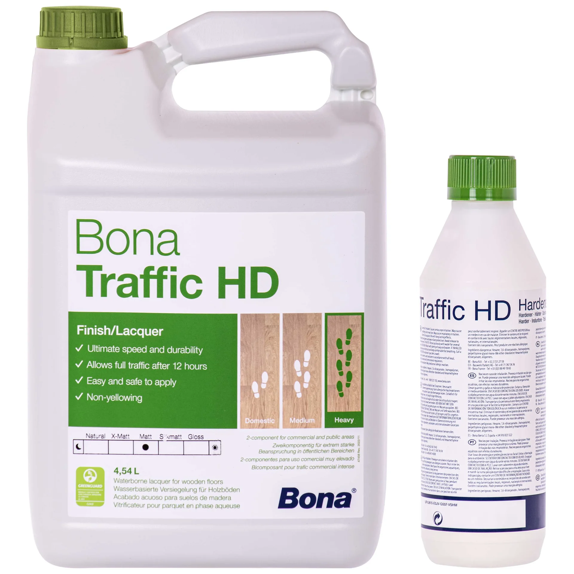 "BONA TRAFFIC HD matt 2K 4,95 Liter 4,5 L + 0,45 HD Härter image"