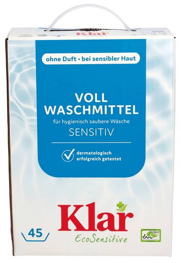 "KLAR Vollwaschmittel Pulver 2,475kg mit Waschnuss-Extrakt image"