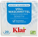 KLAR Vollwaschmittel Pulver 1,1kg mit natürlichem Waschnuss-Extrakt