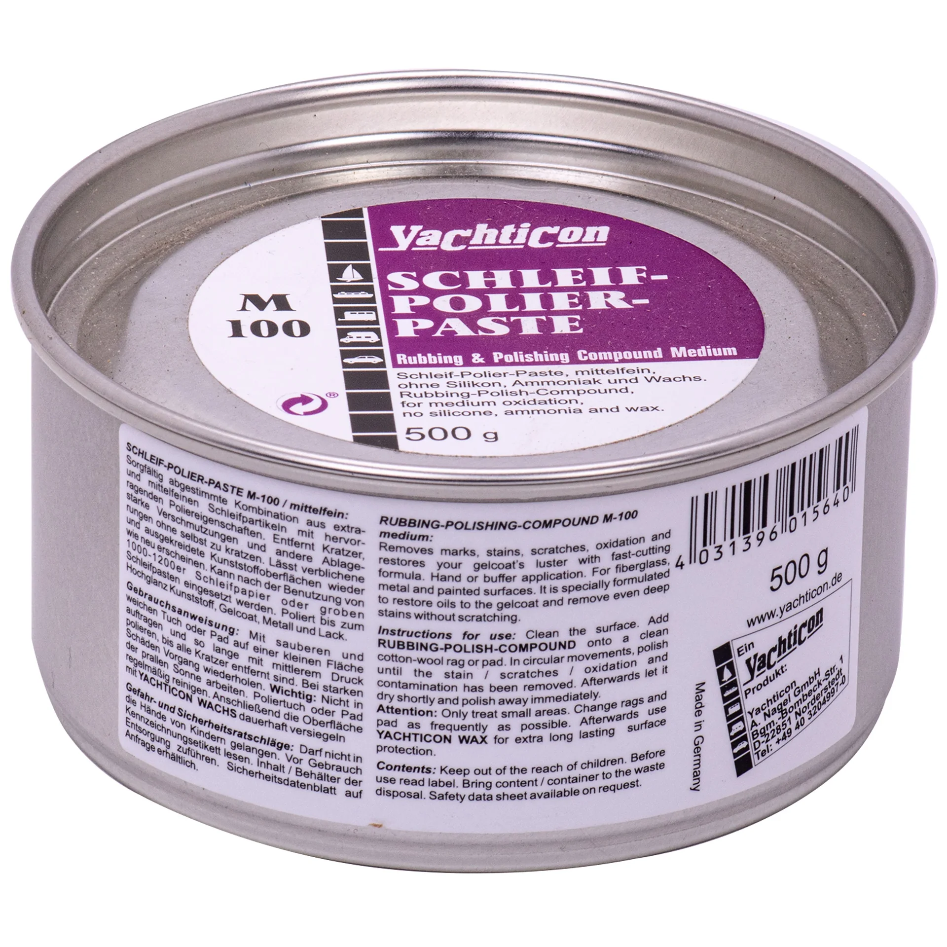 "YACHTICON Schleif- und Polierpaste 500 g - medium M100 image"