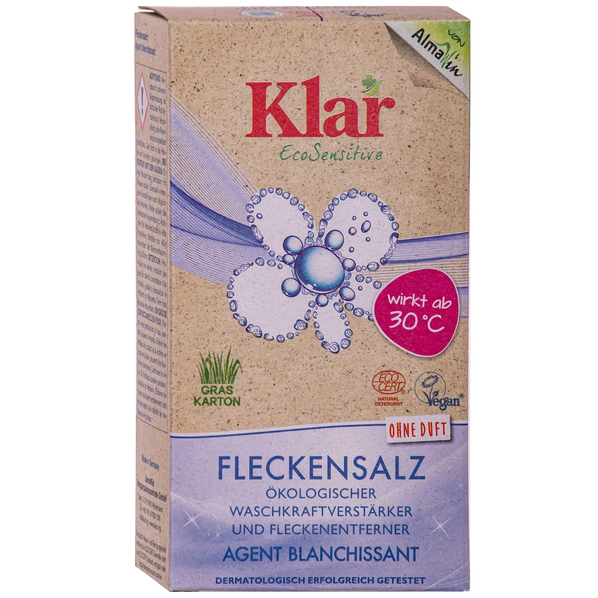 KLAR Fleckensalz 400g gegen Flecken ohne Duft