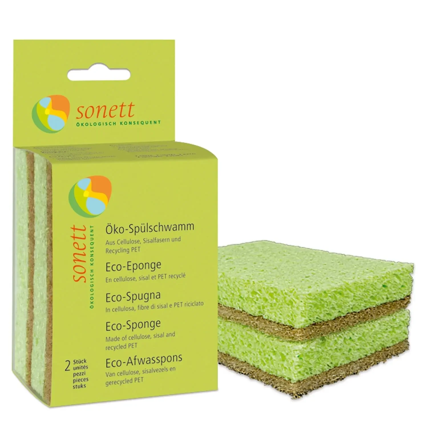 "SONETT Spülschwamm 12 x 2er Pack ökologisch image"