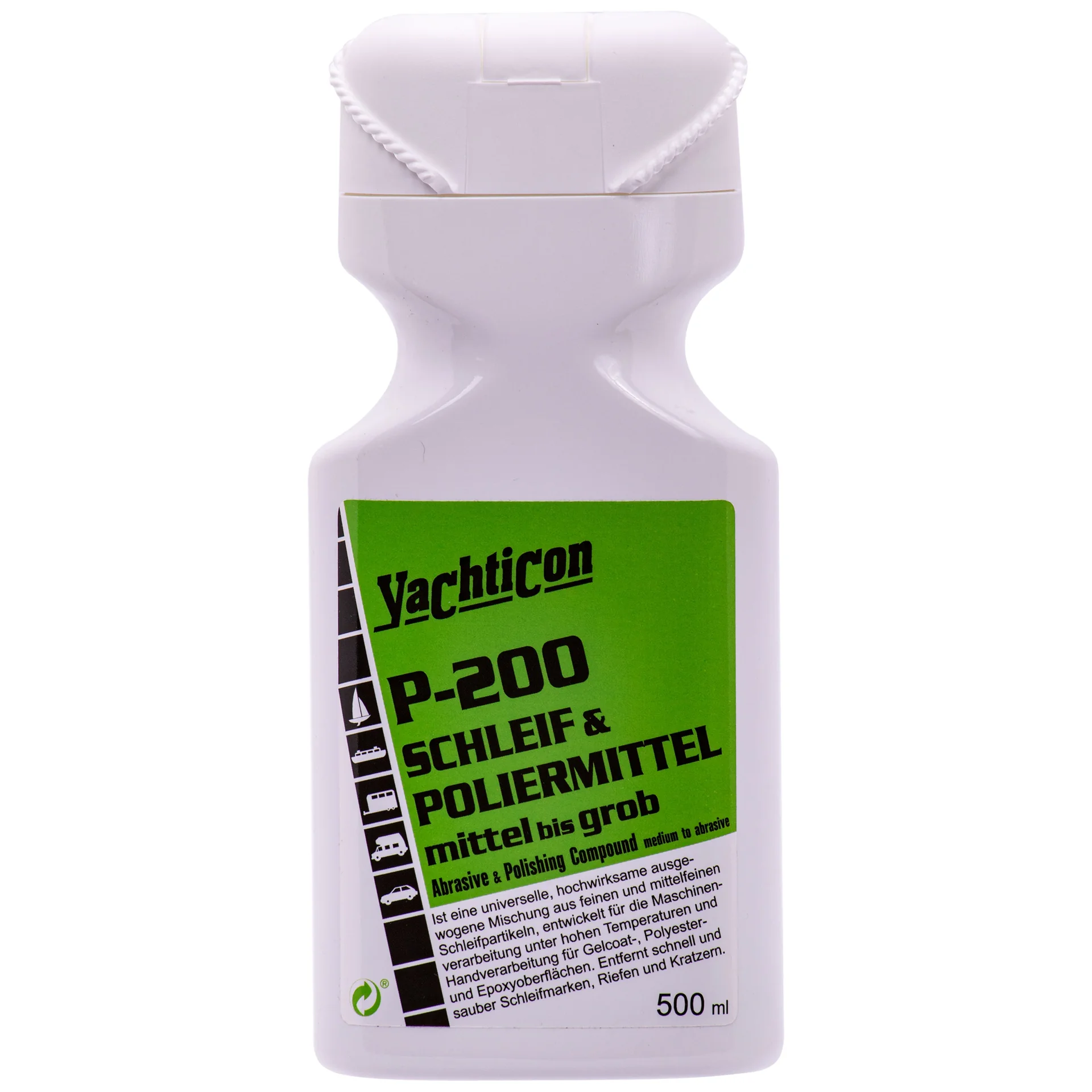 YACHTICON P-200 Schleif & Poliermittel mittel bis grob 500 ml