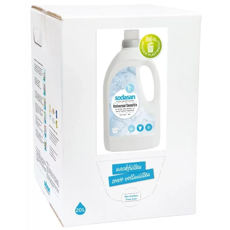 "SODASAN Universal Waschmittel sensitive 20 Liter Bag in Box image"
