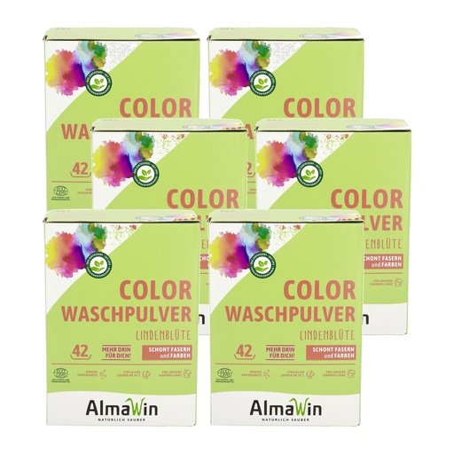 "ALMAWIN Color Waschpulver Lindenblüte 6 x 2 kg image"