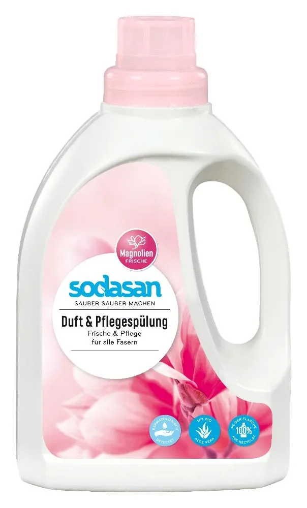 SODASAN Duft & Pflegespülung 6 x 750 ml mit Magnolien Frische