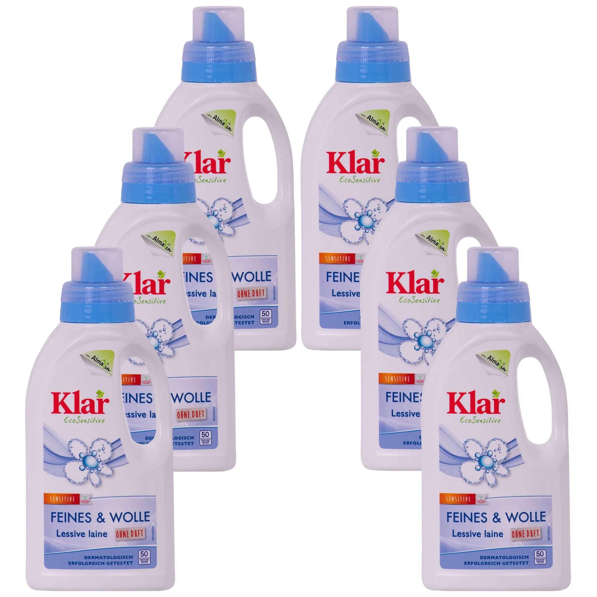"KLAR Feines & Wolle 6 x 500 ml Waschmittel ohne Duft image"