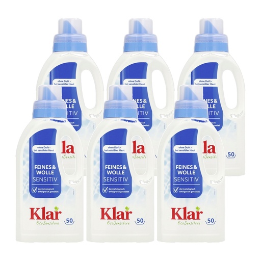 "KLAR Feines & Wolle 6 x 500 ml Waschmittel ohne Duft image"
