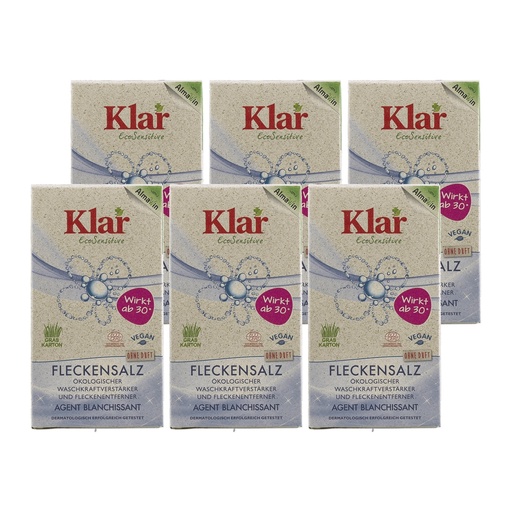"KLAR Fleckensalz 400 g x 6 gegen Flecken ohne Duft image"