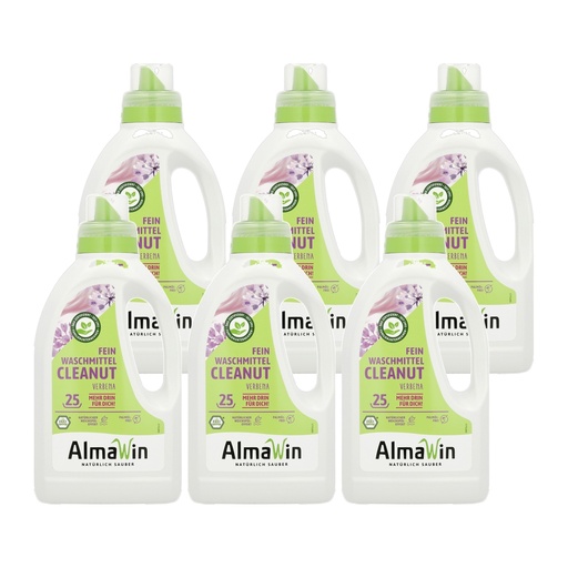 "ALMAWIN Cleanut 6 x 750 ml Waschmittel für Feines und Buntes image"