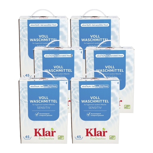 "KLAR Vollwaschmittel Pulver 6 x 2,475 kg image"