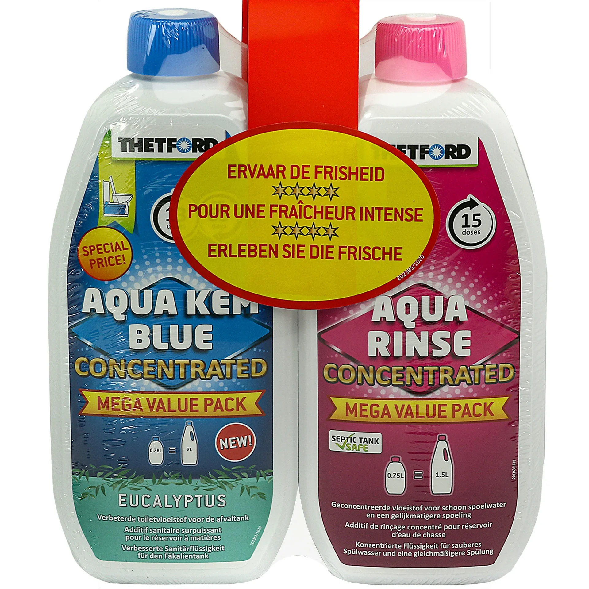 "THETFORD Duopack Aqua Kem Blue Lavendel 0,78 Liter & Aqua Rinse 0,75 Liter image"
