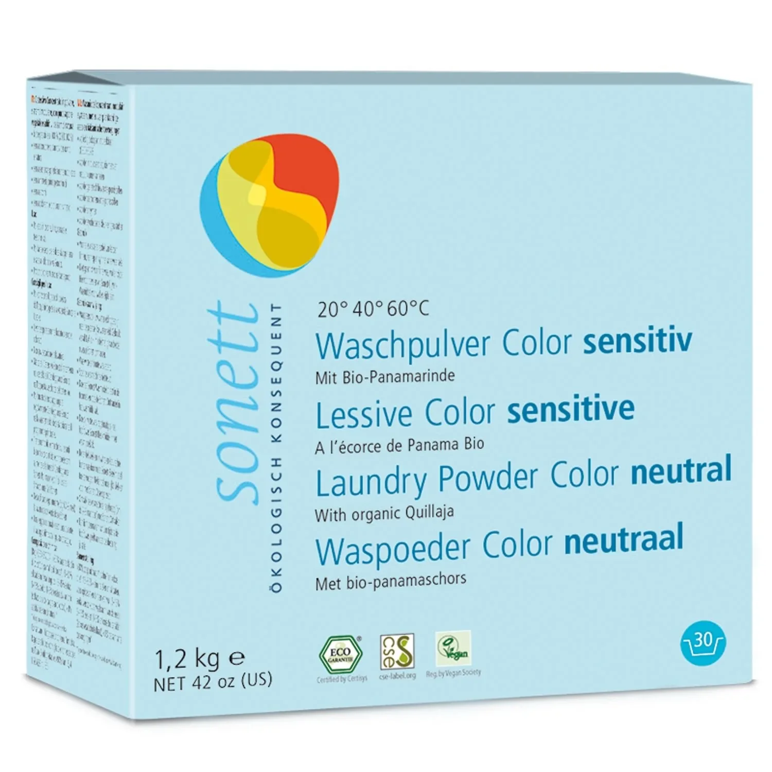 "SONETT Waschmittel Pulver Color 6 x 1,2 kg sensitiv image"