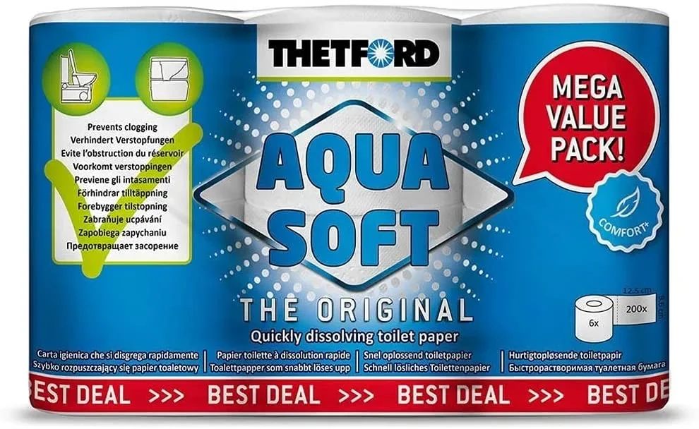 THETFORD Aqua Soft Toilettenpapier 6 Rollen