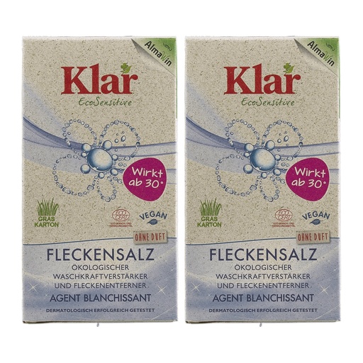 "KLAR Fleckensalz 400 g x 2 gegen Flecken ohne Duft image"