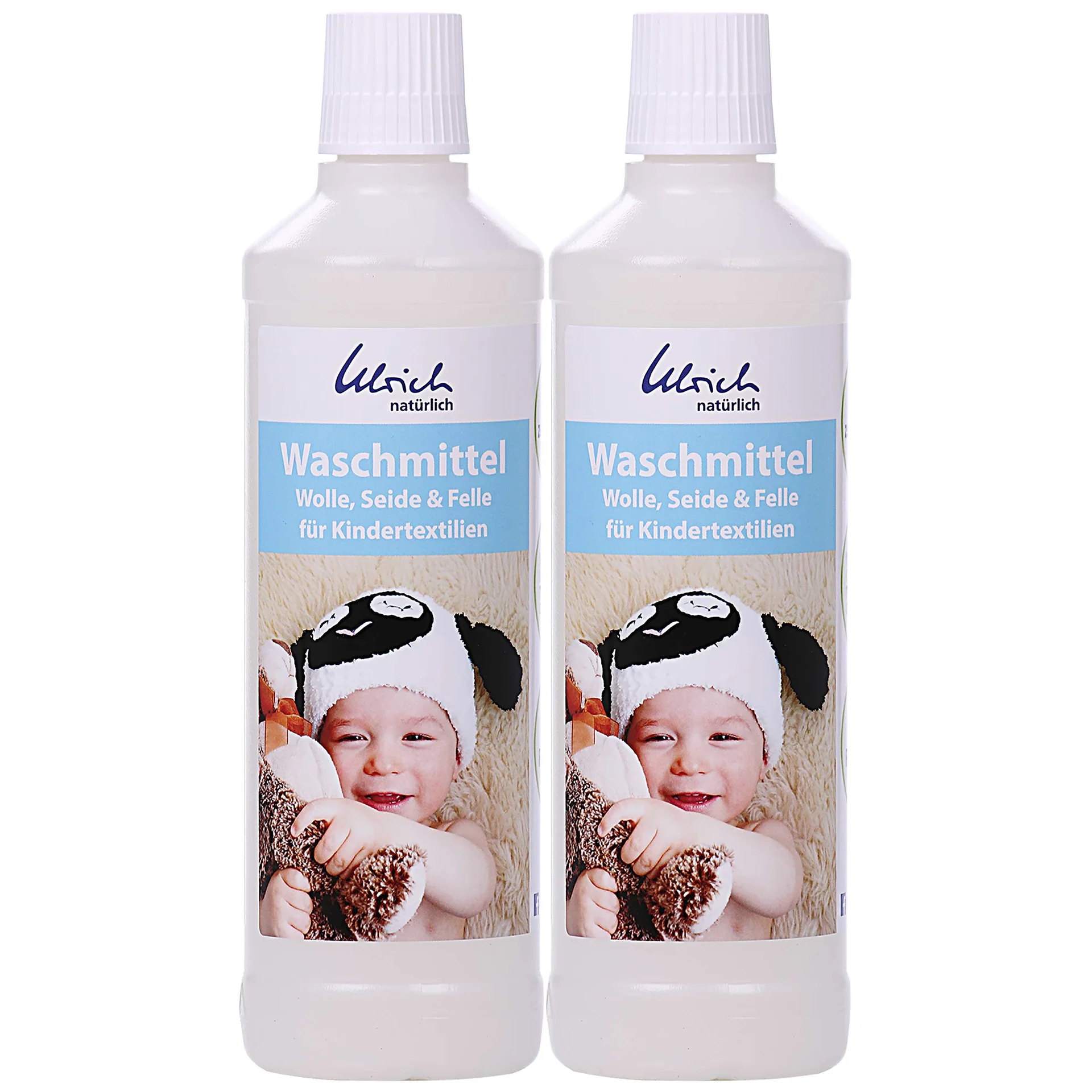ULRICH natürlich Waschmittel für Kindertextilien 2 X 500 ml flüssig Wolle, Seide