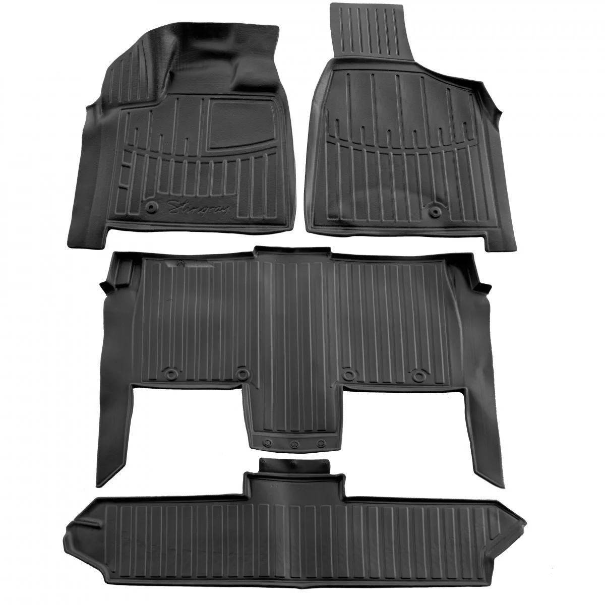 Gummifußmatten Auto 3D, passgenaue Gummimatten Chrysler Grand Voyager V (RT) (2008-2016)