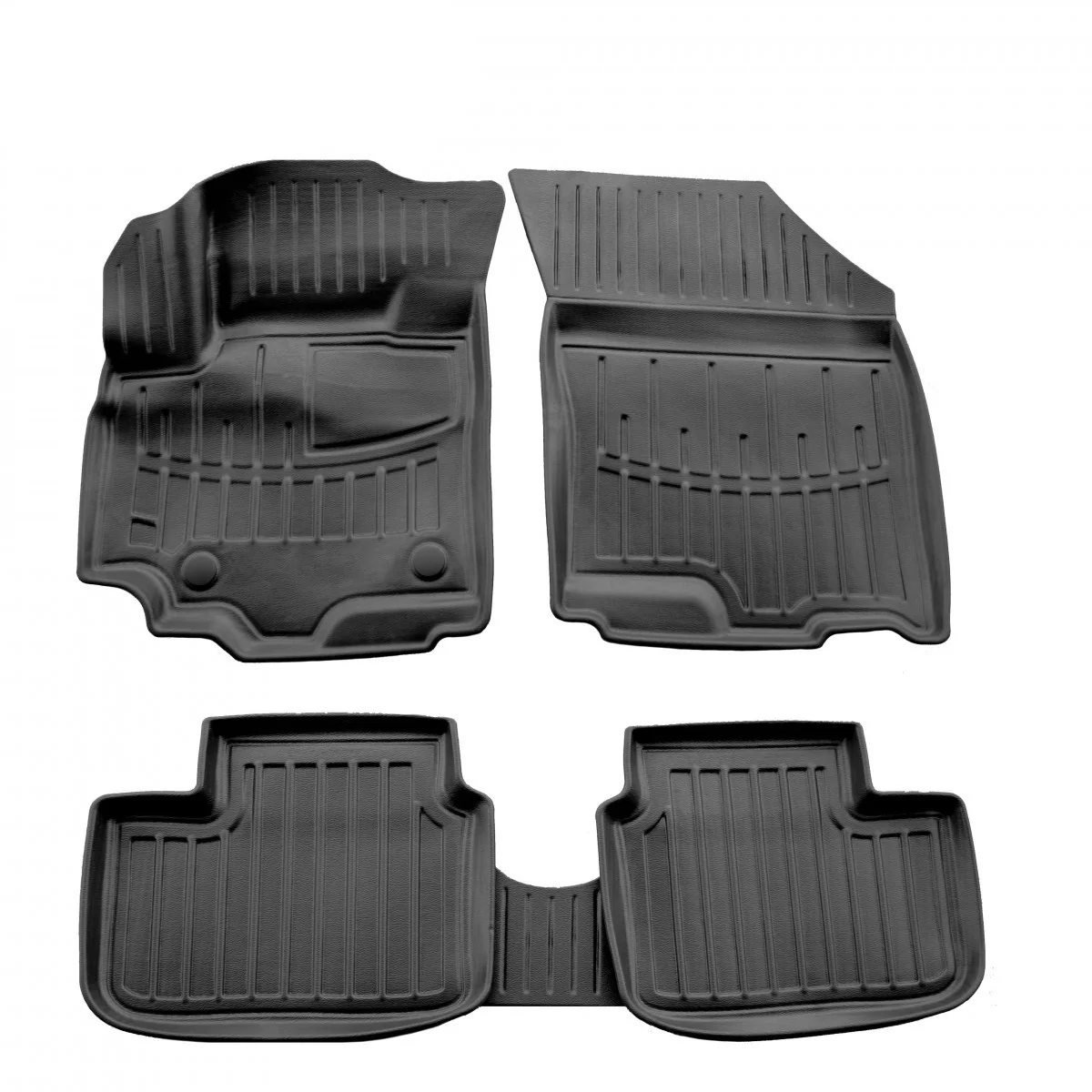 Fußmatten Auto 3D für FIAT Sedici (2006-2014), passgenaue Autofußmatten, Polyurethan, hoher Rand