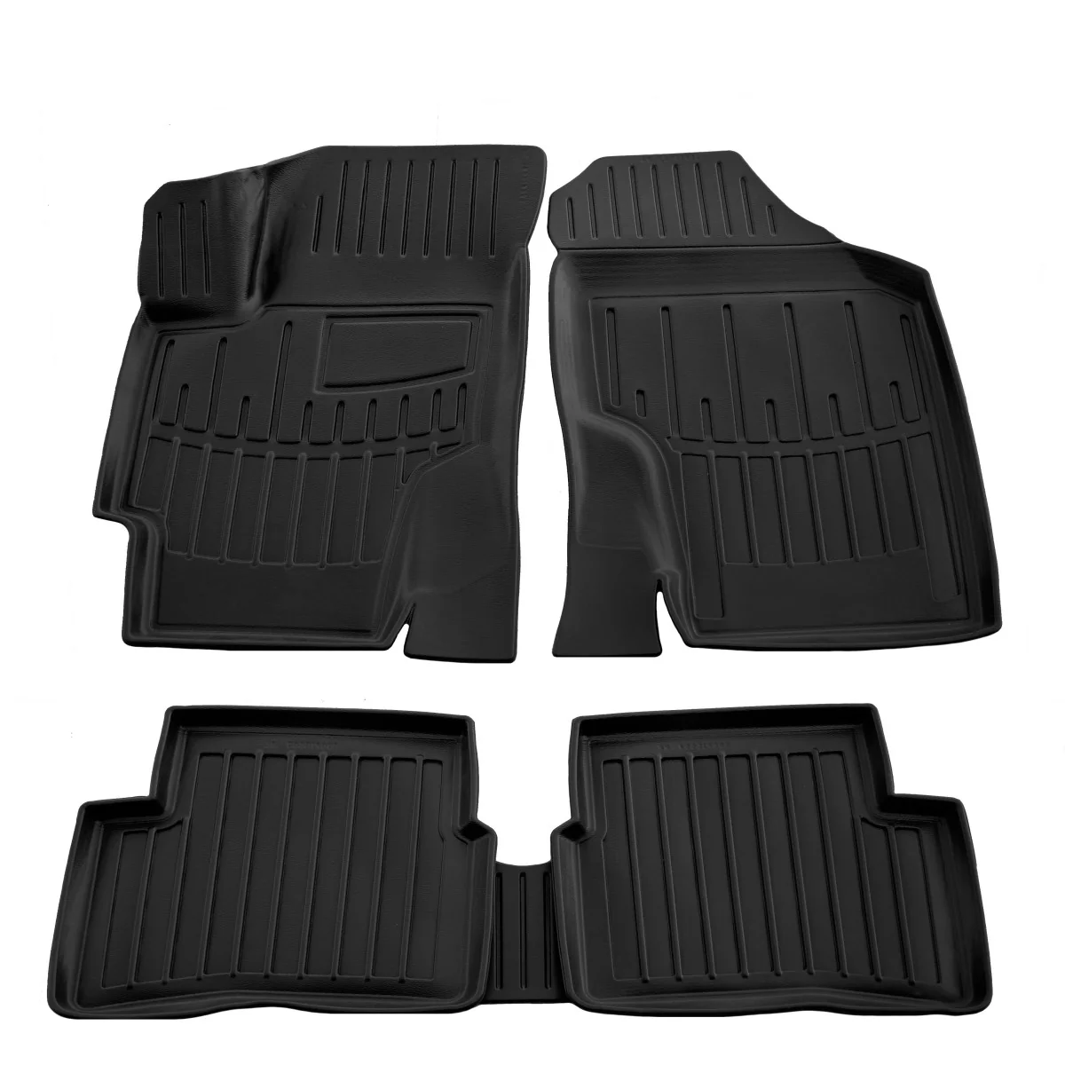 "Gummifußmatten Auto 3D für HYUNDAI Accent (MC) (2006-2010), passgenau, hohe Seitenränder image"
