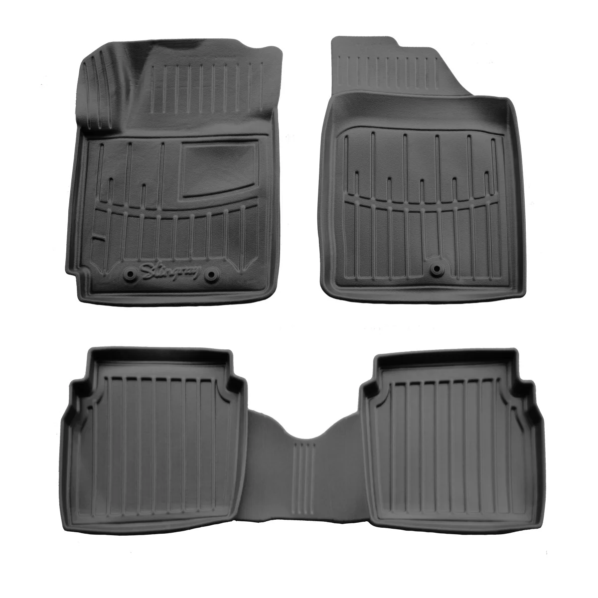 "Fußmatten Auto, 3D Gummimatten für HYUNDAI i10 (PA) (2007-2013), Polyurethan, rutschfest image"
