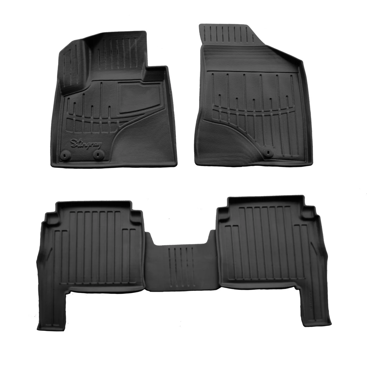 "Fußmatten Auto, Gummifußmatten 3D für HYUNDAI Santa Fe II (CM) (2010-2012), passgenaue Autofußmatten image"