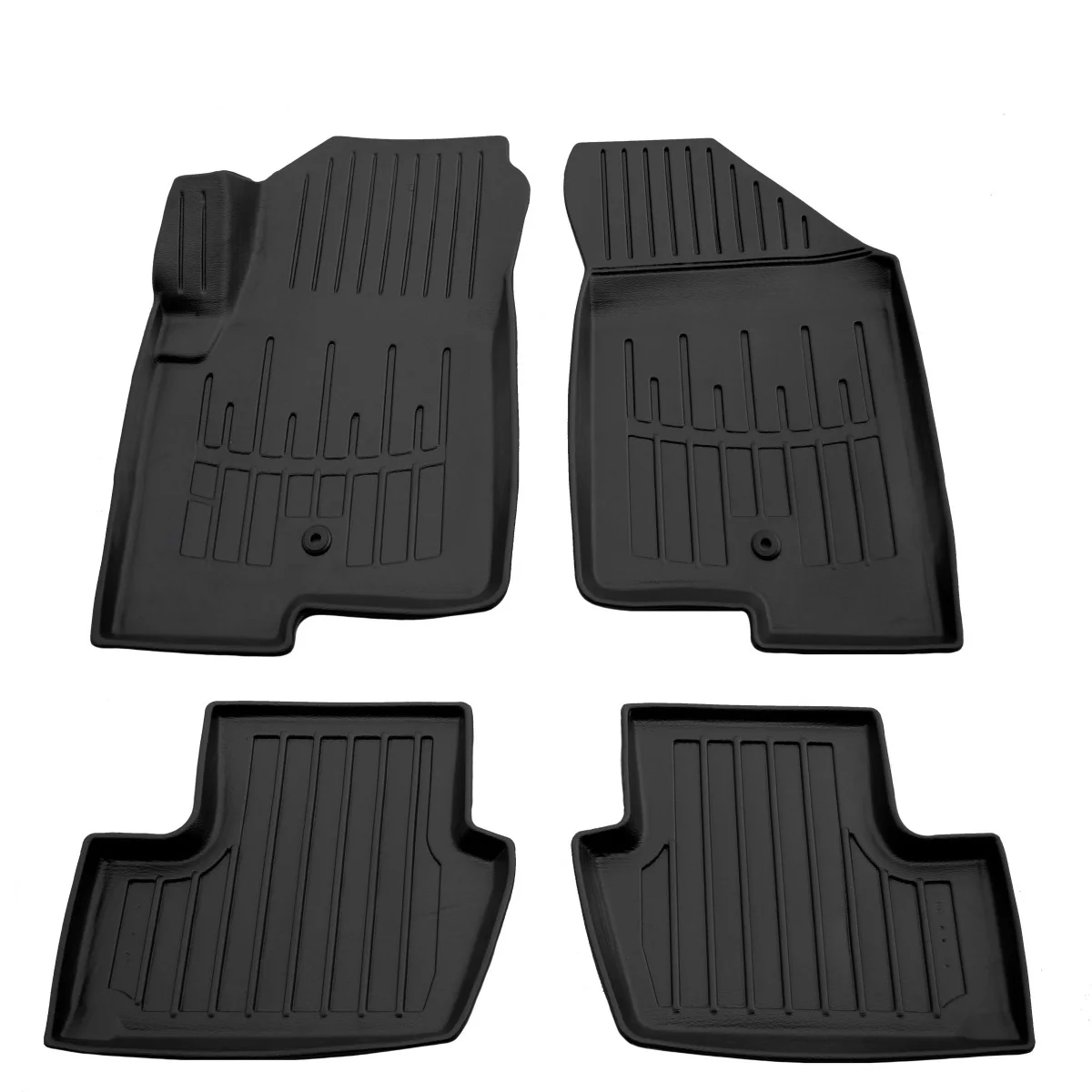 "Gummifußmatten Auto 3D für Jeep Compass I (2006-2016), passgenau, mit Clips, Polyurethan image"