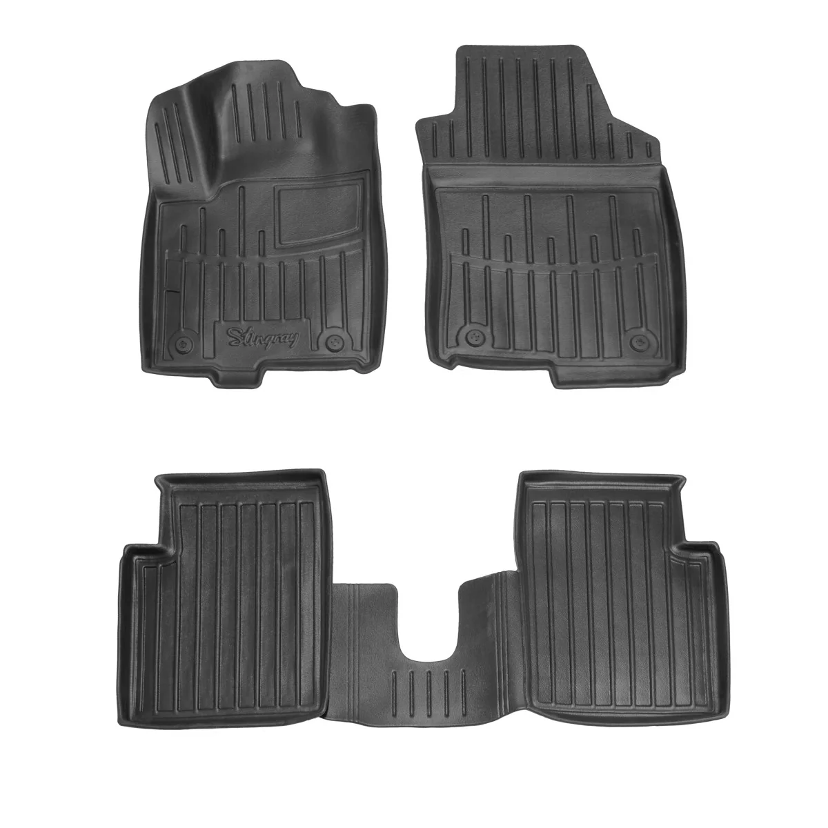 "Gummifußmatten Auto für LANCIA Ypsilon (2011-...), 3D, passgenau, mit hohem Rand, geruchsneutral image"