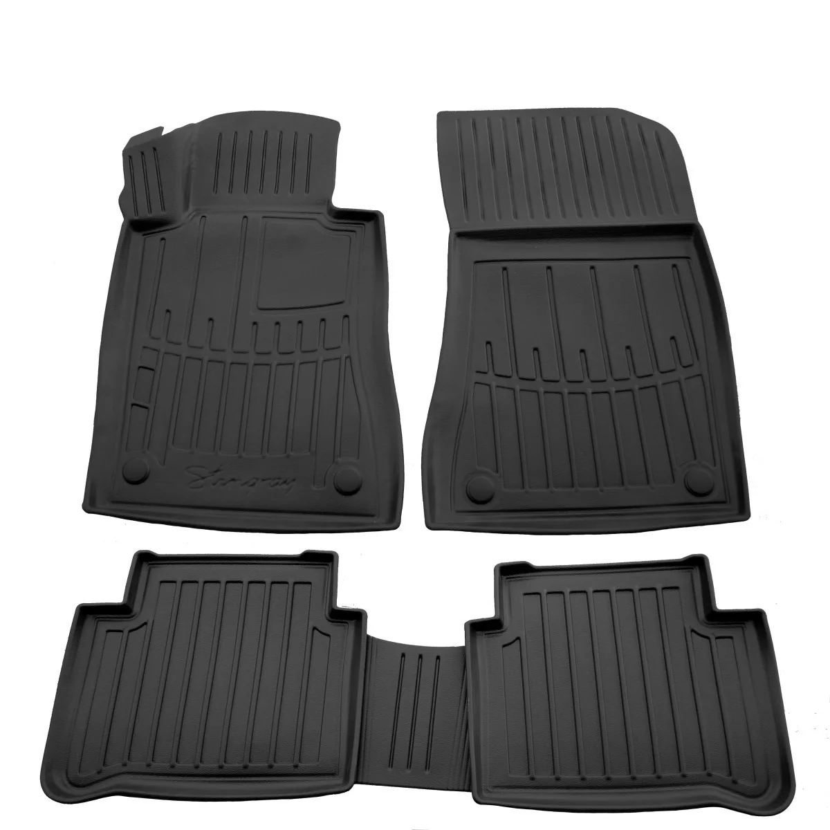 "Fußmatten Auto, Gummimatten Auto 3D für Mercedes Benz W211 E (2002-2009), passgenau, Polyurethan image"