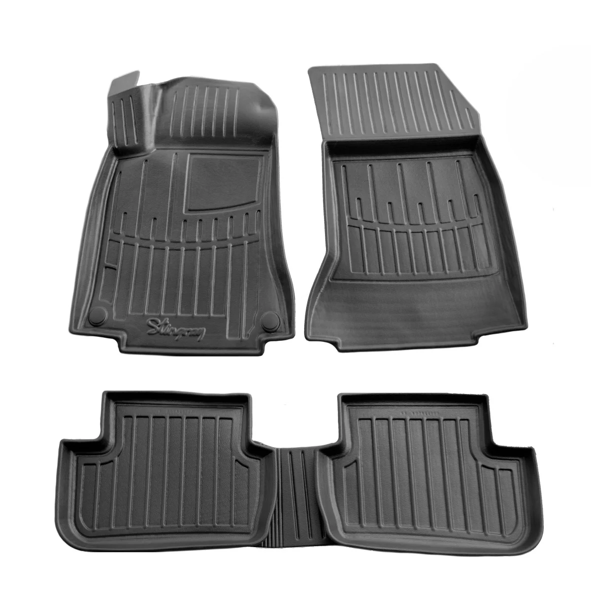 "Fußmatten Auto, Gummimatten Auto 3D für Mercedes W246 B (2011-2018), passgenaue Autofußmatten image"