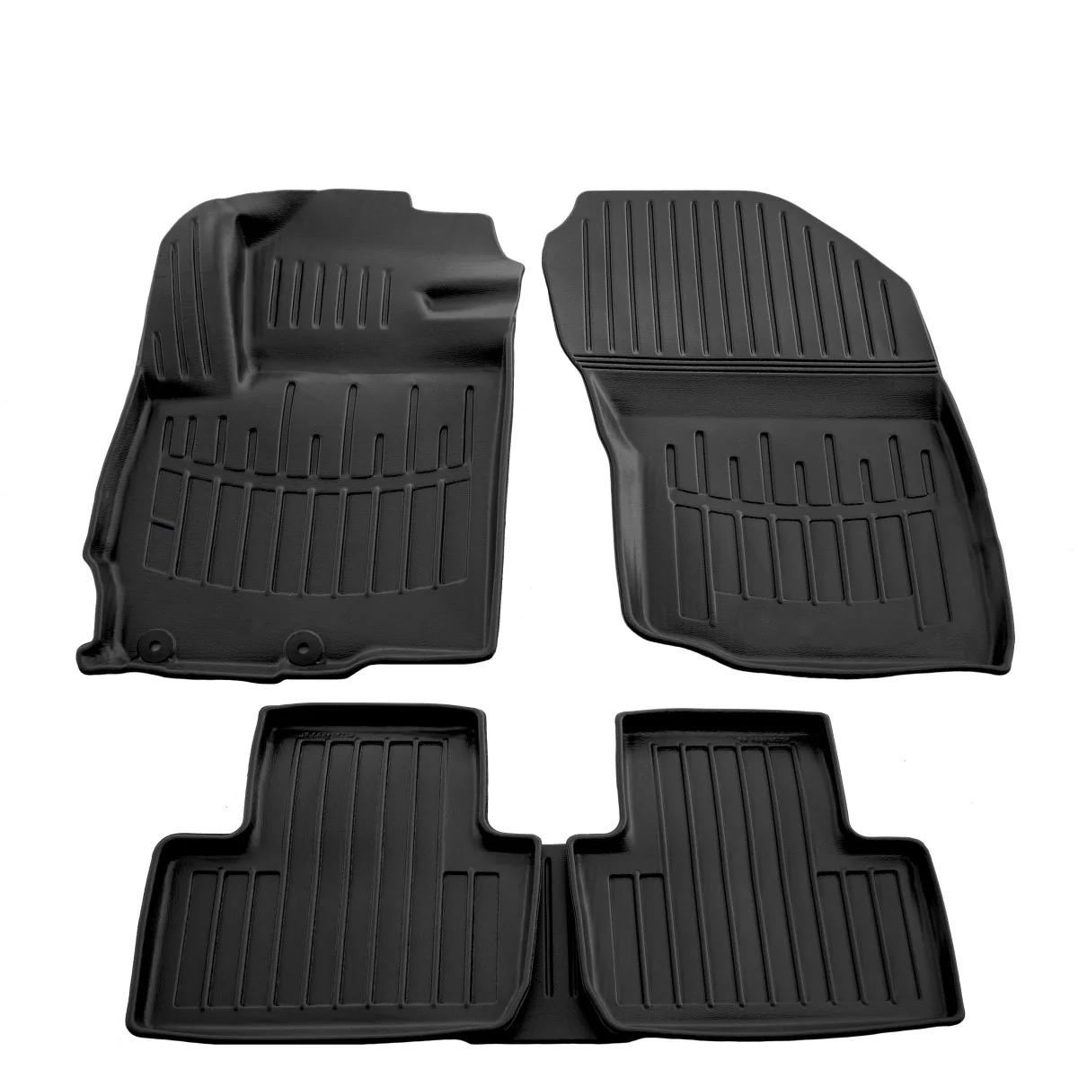 Gummifußmatten Auto 3D für Mitsubishi ASX (2010-...), passgenau, Set mit hohem Rand