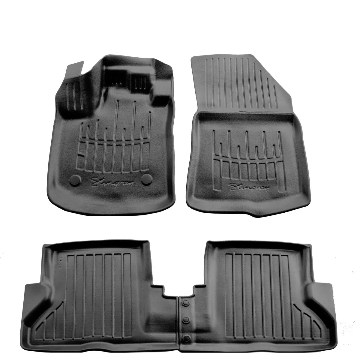 Gummifußmatten Auto für RENAULT Dokker (2012-2021), 3D, passgenau, Polyurethan